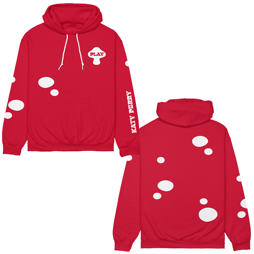 Play Mushroom Pullover Hoodie Front & Back