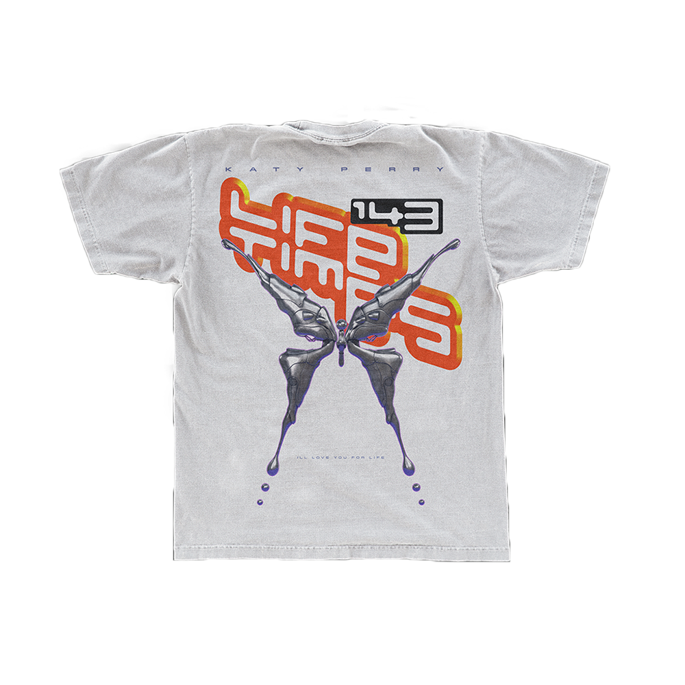 Lifetimes Heart T-Shirt - Ice Grey Back